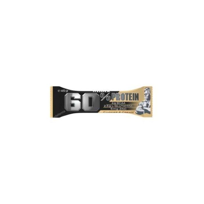Weider Protein 60% Barritas Cookie-Crema, 24 Unidades - Suplemento con BCAA para Músculo y Definición