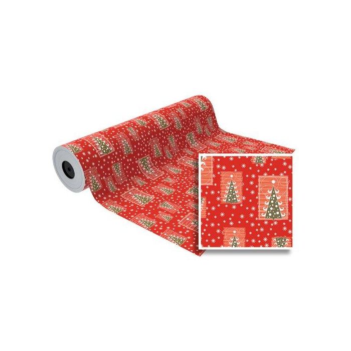 Papel De Regalo Bobina Basika 31 Cm X 80 M (2 Kg Aprox.) Navidad (Nv1117-F 31 Cm)