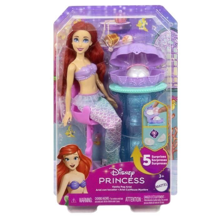Muñeca Ariel Con Tocador Jbf86 Disney Princess 1 Muñeca Ariel Con Tocador Jbf86 Disney Princess 1
