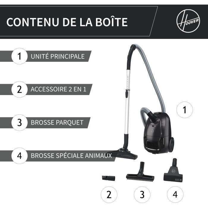 Hoover HE1 Aspirador de Bidón con Bolsa Compacta y Potente, Gran Capacidad 2.5L, Alto Rendimiento Suelos Duros y Alfombras 1