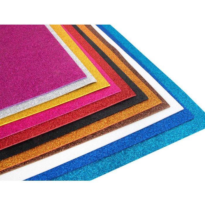 Goma Eva Con Purpurina Biodegradable Liderpapel 50x70 cm 60 gr-M2 Espesor 2 mm Rosa 10 unidades 3 Goma Eva Con Purpurina Biodegradable Liderpapel 50x70 cm 60 gr-M2 Espesor 2 mm Rosa 10 unidades 3