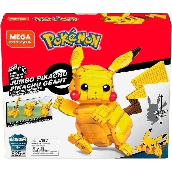 Mega Bloks Fvk81 Pokémon Pikachu Gigante Figura Construible Articulable 30cm 2