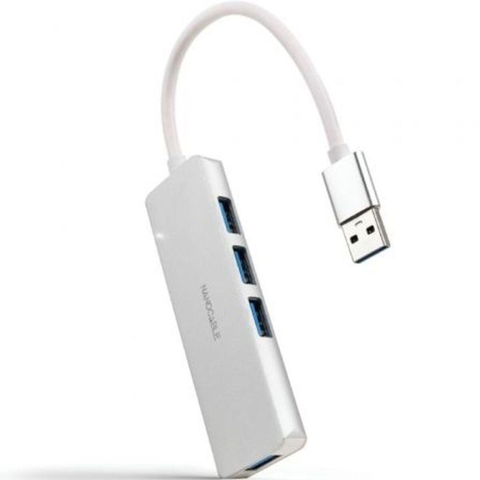 Hub USB NANOCABLE 10.16.4602 Plateado 3