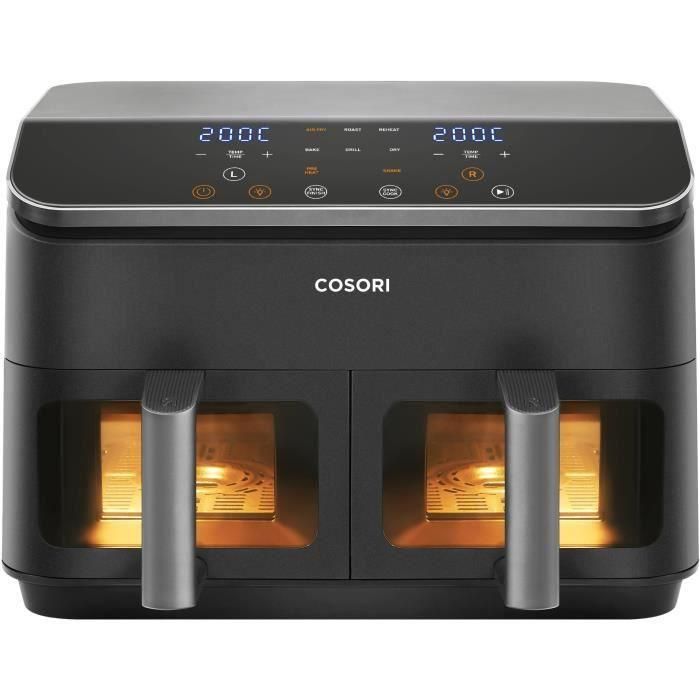 Cosori Freidora sin Aceite Edición Chef Doble Cesta 8,5L 1750W Negra COS1707381744609