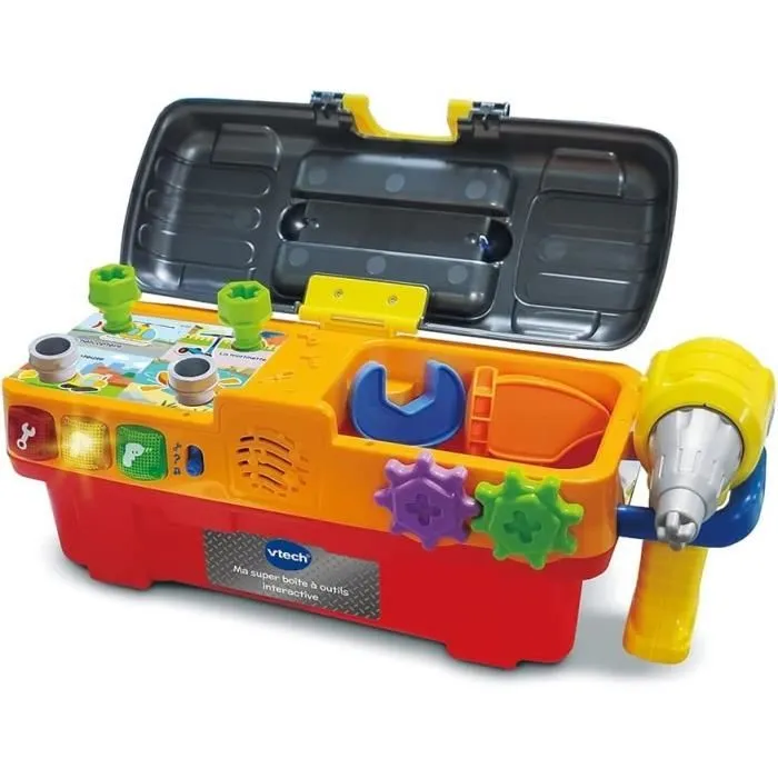 Vtech 1,2,3 Imitame Mi Gran Caja de Herramientas Interactiva Juguete de Imitación para Niños Idioma Francés 4