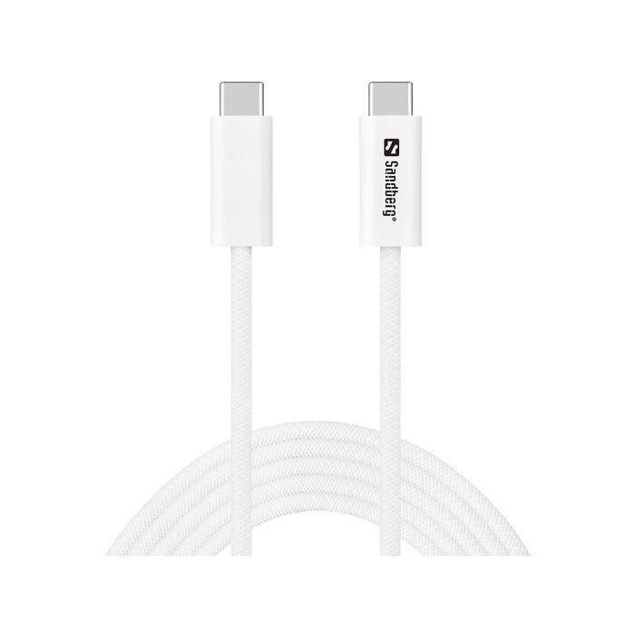 Sandberg Cable USB-C a USB-C USB4 40Gbps PD 240W para Carga y Datos 2 Metros