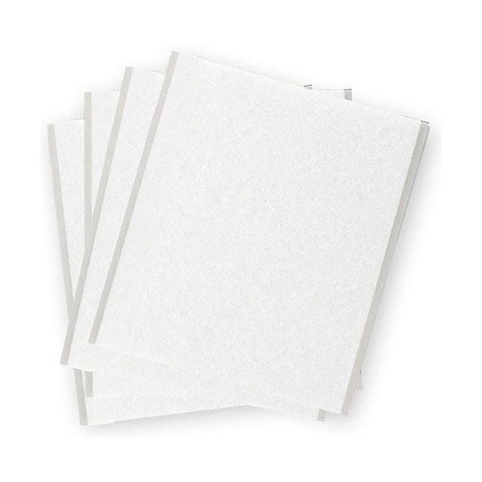 Inofix Plasfix Pack 4 Fieltros Blanco Sintéticos Adhesivos 100x85mm Lana Acrílica Placa de Fieltro Protege Suelo