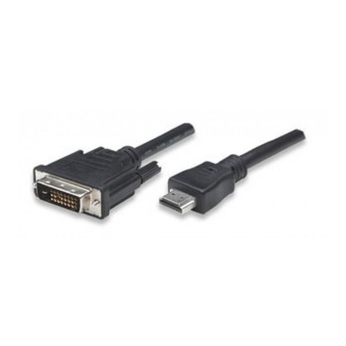 Techly Cable de Vídeo HDMI Macho a DVI-D Macho 1.8m, Soporta 720p 1080i 1080p/60, Contactos Dorados, Blindado