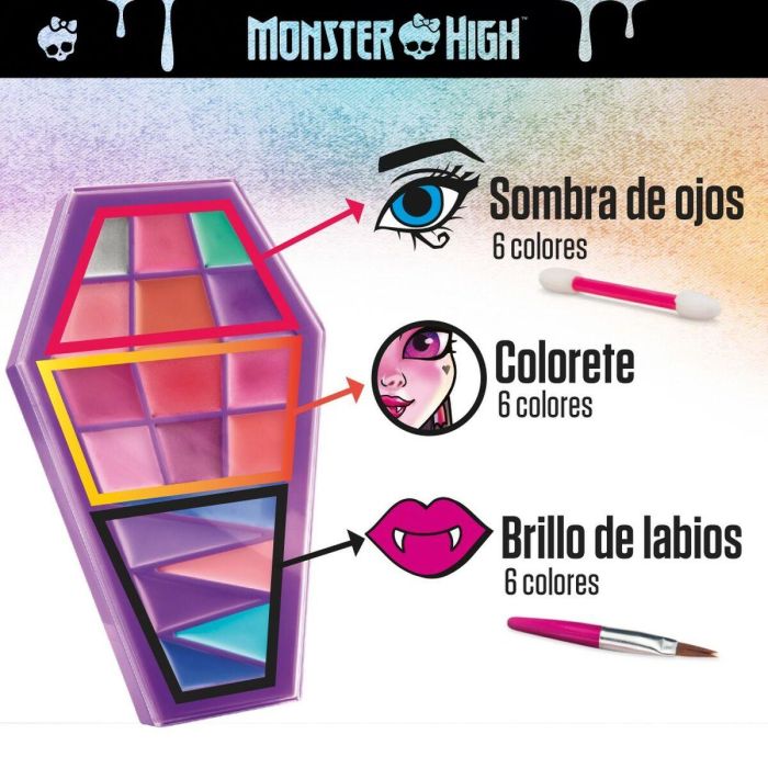 Set de Maquillaje Infantil Monster High Feeling Fierce 10 x 16,5 x 2 cm 4 Unidades 4