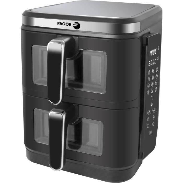 Freidora sin aceite FAGOR - Airfryer FGD11 - Capacidad 11L - Doble depósito 5,5 L - 12 programas de cocción - 2800W 5 Freidora sin aceite FAGOR - Airfryer FGD11 - Capacidad 11L - Doble depósito 5,5 L - 12 programas de cocción - 2800W 5