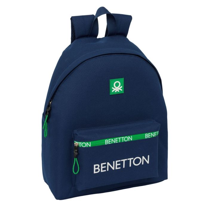 Mochila Escolar Benetton Green Azul marino 33 x 42 x 15 cm