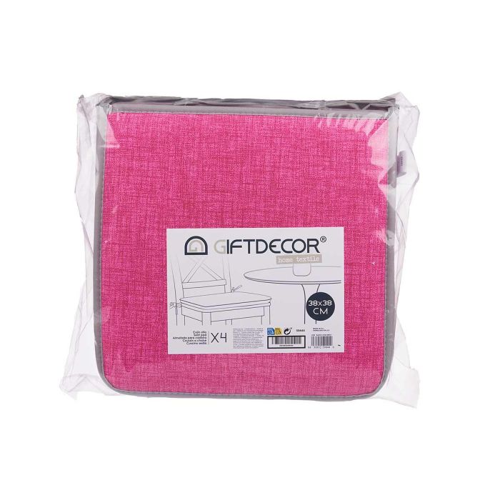 Cojin Silla 38X38Cm Rosa Giftdecor (24 Unidades) 3 Cojin Silla 38X38Cm Rosa Giftdecor (24 Unidades) 3