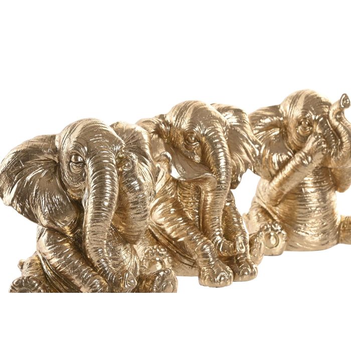Figura Colonial DKD Home Decor Dorado 12 x 14 x 13 cm (3 Unidades) 1 Figura Colonial DKD Home Decor Dorado 12 x 14 x 13 cm (3 Unidades) 1