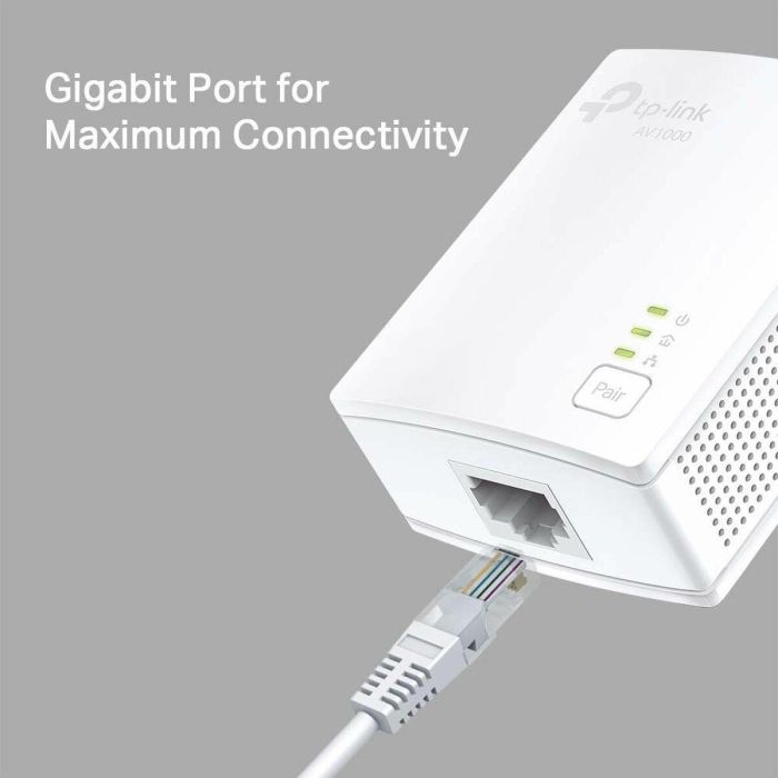 TP-Link TL-PA7017 KIT Adaptador Powerline PLC Gigabit Ethernet 1000 Mbps para Extender Red por Cable, Kit Doble, Blanco 2
