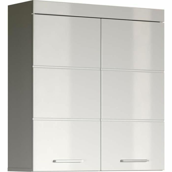 TRENDTEAM Mueble de Baño Alto AMANDA 2 Puertas L73 x P23 x H77 cm Blanco