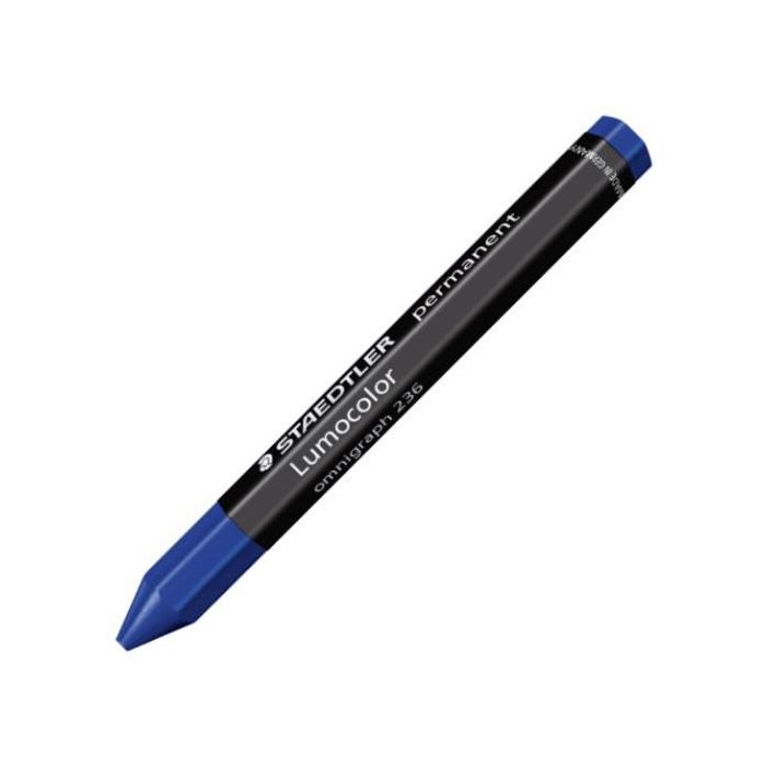 STAEDTLER Lumocolor 236 Rotulador Universal Permanente Azul - Ancho de Trazo 1.2 cm