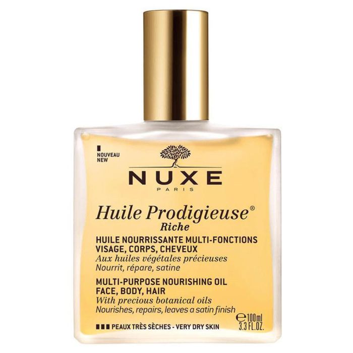 Nuxe Huile Prodigieuse Riche Aceite Multifuncional para Rostro, Cuerpo y Cabello 100ml Nuxe Huile Prodigieuse Riche Aceite Multifuncional para Rostro, Cuerpo y Cabello 100ml