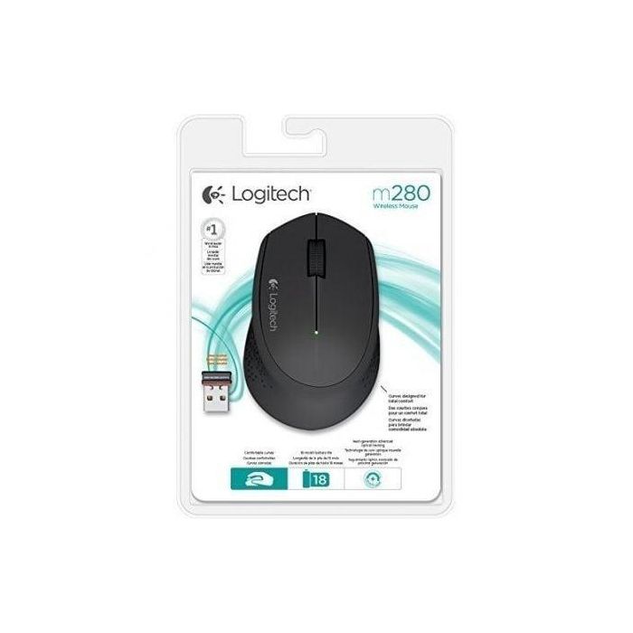 Logitech Wireless Mouse M280, RF Wireless, Alkaline, Black 4 Logitech Wireless Mouse M280, RF Wireless, Alkaline, Black 4