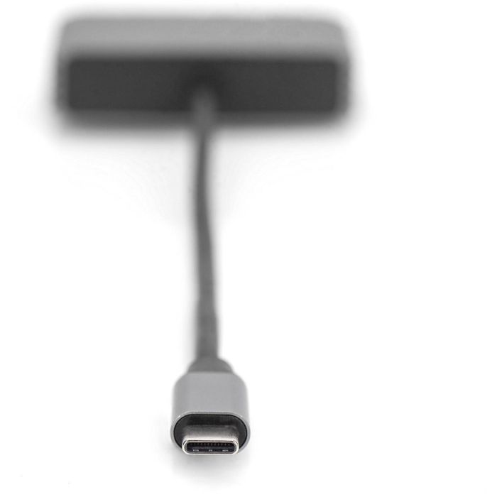 Adapter DIGITUS DP + VGA Adapter 20cm 4K/30Hz Silber Aluminium Gehäuse 4