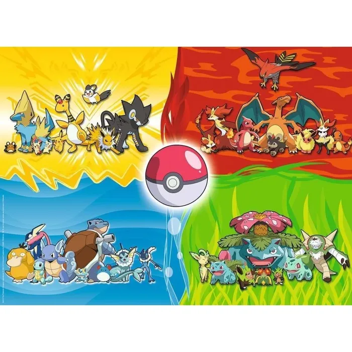 Ravensburger Puzzle 150 piezas Diferentes tipos de Pokémon 2 Ravensburger Puzzle 150 piezas Diferentes tipos de Pokémon 2