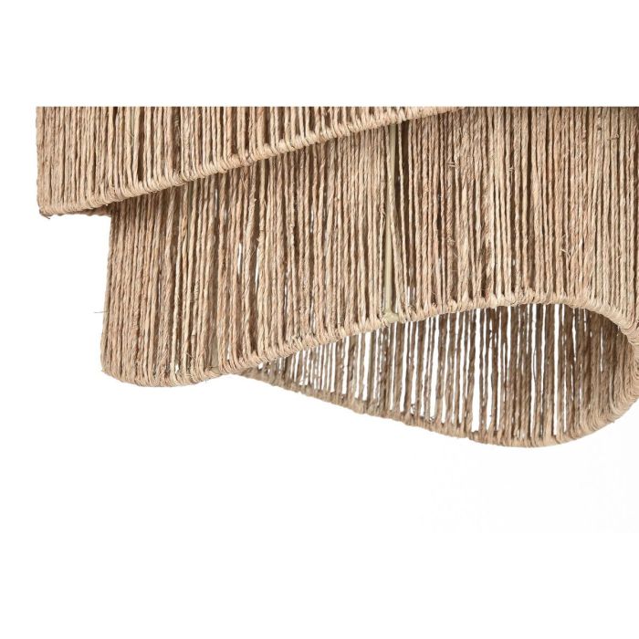 DKD Home Decor Lámpara de Techo Estilo Tropical Marrón de Cuerda y Metal 50x50x50 cm, Casquillo E27 (1 Bombilla) 2 DKD Home Decor Lámpara de Techo Estilo Tropical Marrón de Cuerda y Metal 50x50x50 cm, Casquillo E27 (1 Bombilla) 2