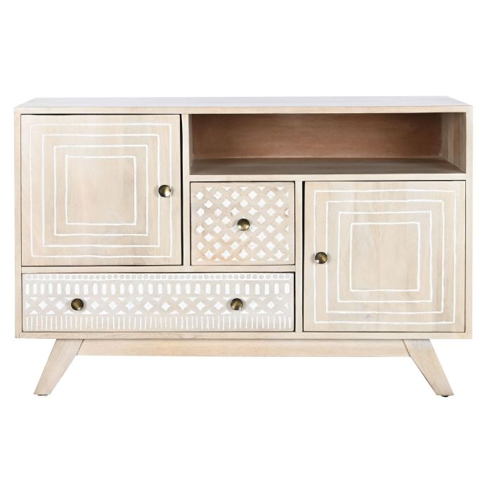 DKD Home Decor Buffet Boho Blanco Natural Mango 42 x 75 x 115 cm 6