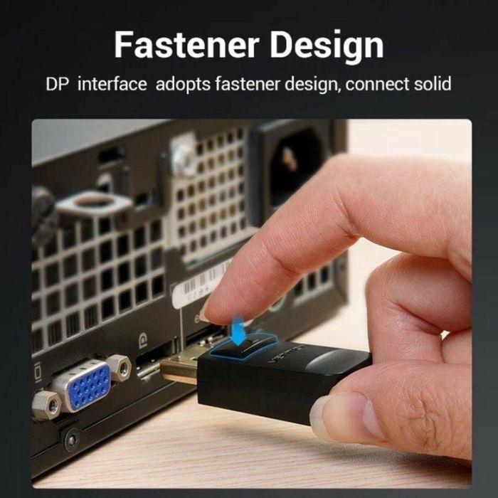 Adaptador DisplayPort a VGA Vention HBLBH Negro 2 m 2 Adaptador DisplayPort a VGA Vention HBLBH Negro 2 m 2