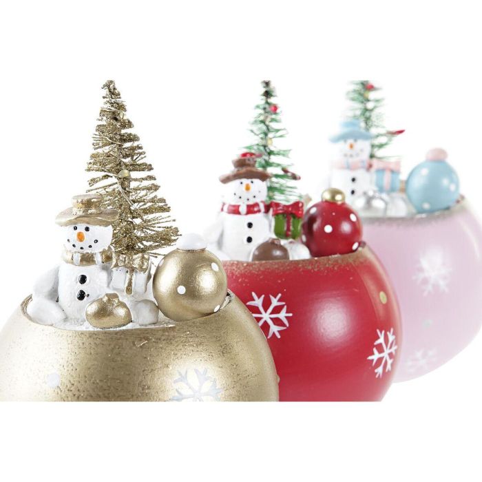 Figura Navidad Fantasia DKD Home Decor Rojo Rosa 8 x 11 x 8 cm (3 Unidades) 4 Figura Navidad Fantasia DKD Home Decor Rojo Rosa 8 x 11 x 8 cm (3 Unidades) 4