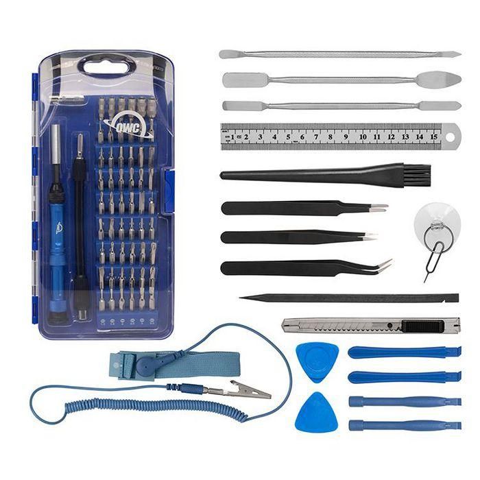 OWC Kit de Herramientas Avanzado para Reparación de Dispositivos Todo en Uno, 72 Piezas, 58 Puntas Intercambiables, Pentalobe Security, para Apple, PC, Consolas 1