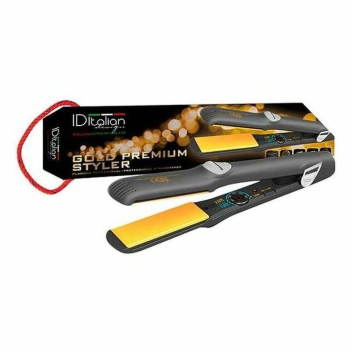 Id Italian GOLD PREMIUN STYLER Plancha de Pelo Profesional con Placas de Cerámica y Control de Temperatura 120-230ºC, Cable 360º Id Italian GOLD PREMIUN STYLER Plancha de Pelo Profesional con Placas de Cerámica y Control de Temperatura 120-230ºC, Cable 360º