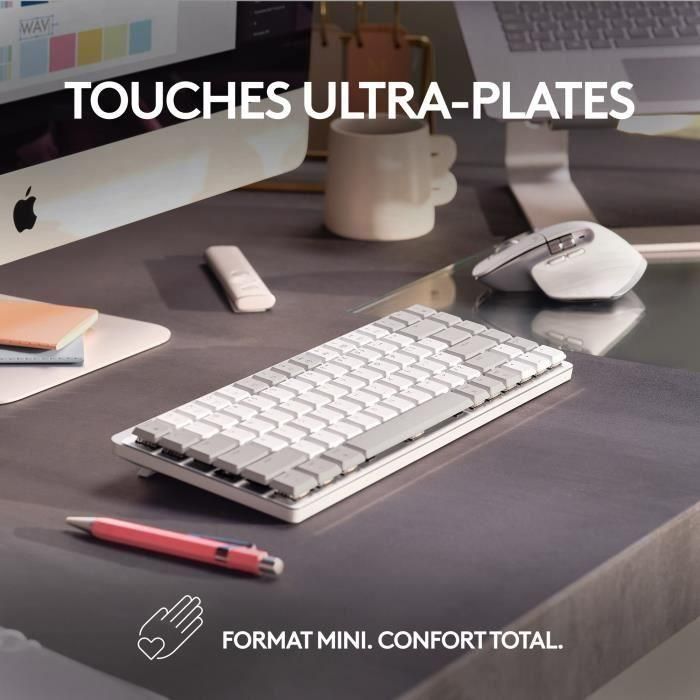 Logitech - teclado inalámbrico para Mac - MX MECHANICAL MINI - GRIS PALA 2 Logitech - teclado inalámbrico para Mac - MX MECHANICAL MINI - GRIS PALA 2