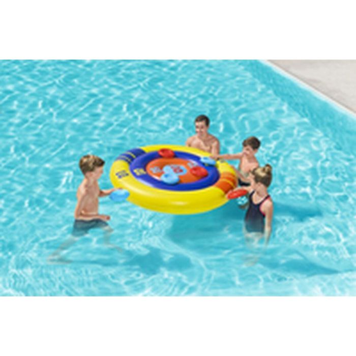 Bestway Juego Flotante Lanza Hinchable Discos D140 cm +3 Años Piscina 52566 19