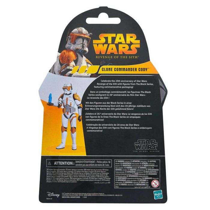 Hasbro Star Wars The Black Series Comandante Clone Cody Figura con Casco Desmontable y Blásters 9