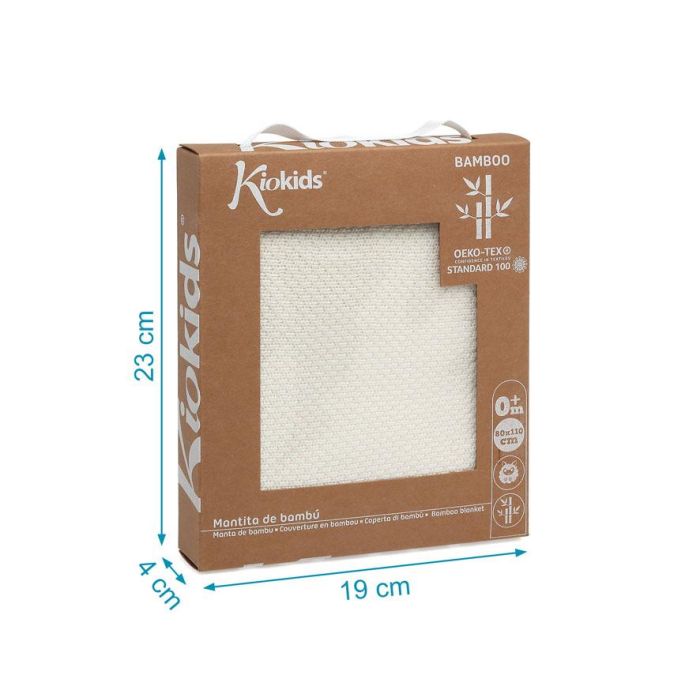 KioKids Mantita Bebé 100% Bambú Beige Termoreguladora Suave Hipoalergénica Certificado OEKO-TEX 80x110cm 4 KioKids Mantita Bebé 100% Bambú Beige Termoreguladora Suave Hipoalergénica Certificado OEKO-TEX 80x110cm 4