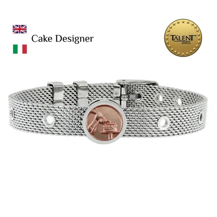 Pulsera Unisex Cake Designer Talent Jewels TJA-3-04-02-1-235 Plateado 1 Pulsera Unisex Cake Designer Talent Jewels TJA-3-04-02-1-235 Plateado 1