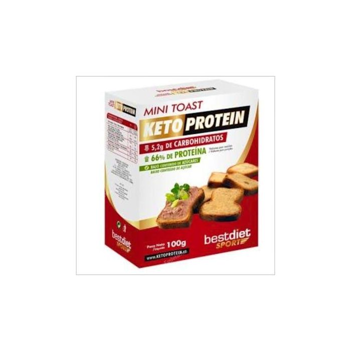 KETO PROTEIN Mini Toast Tostadas Proteicas 100g – Bajo en Carbohidratos y Azúcares, Ideal Desayuno Keto o Aperitivo