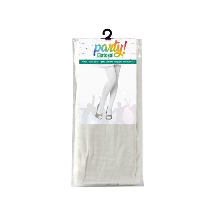 Pantys Blancos Lisos para Adulto - Ideales para Disfraces de Ángel, Enfermera, Mimo o Muñeca 1 Pantys Blancos Lisos para Adulto - Ideales para Disfraces de Ángel, Enfermera, Mimo o Muñeca 1