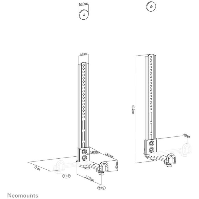 Neomounts AWL29-650BL1 Soporte Universal para Videobar/Soundbar/Altavoz, VESA, Ajustable, Max 15 kg - Negro 6