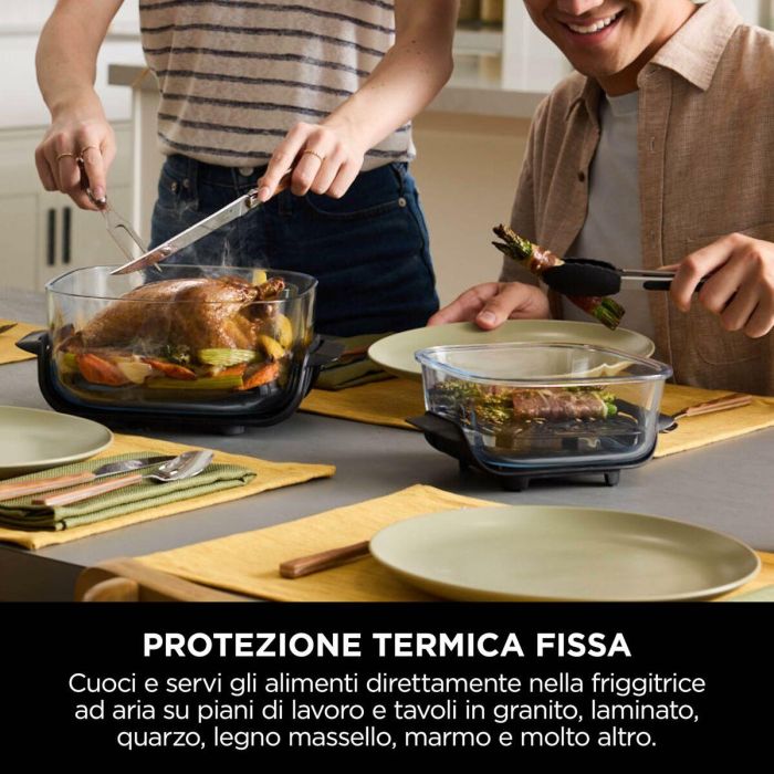 Freidora portátil sin aceite NINJA - CRISPI - Recipientes de 1,4 y 3,8 l - 4 programas preestablecidos - 1400 W - Beige 7 Freidora portátil sin aceite NINJA - CRISPI - Recipientes de 1,4 y 3,8 l - 4 programas preestablecidos - 1400 W - Beige 7