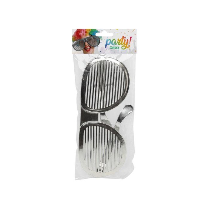 Gafas Plateado Carnaval Con Rejilla Mujer Adulto - Estilo Festivo XXL para Fiestas y Disfraces 1