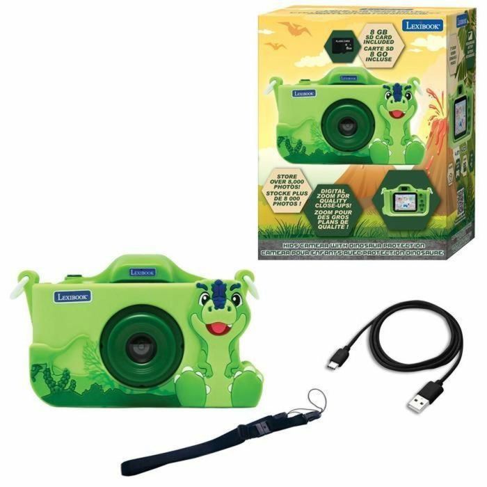 Lexibook AAAMW25470 - Cámara Digital para Niños con Protección Antigolpes de Dinosaurios 0 Lexibook AAAMW25470 - Cámara Digital para Niños con Protección Antigolpes de Dinosaurios 0