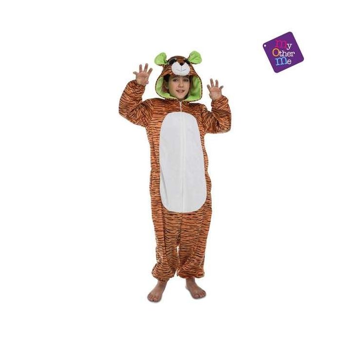 My Other Me Disfraz Tigre Big Eyes para Niños Talla 5-6 Años Mono con Capucha 4