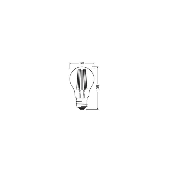 Ledvance/Osram LVE-4099854002861 Bombilla LED Classic Filamento E27 7.2W 1521Lm 3000K Luz Cálida 300° IP20 Larga Vida Útil 2