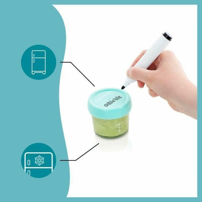 Babymoov Babybols Frascos de Vidrio Herméticos - 8 Unidades (4x120ml + 4x240ml) - Apto Microondas, Lavavajillas, Congelador - Incluye Recetas 2 Babymoov Babybols Frascos de Vidrio Herméticos - 8 Unidades (4x120ml + 4x240ml) - Apto Microondas, Lavavajillas, Congelador - Incluye Recetas 2