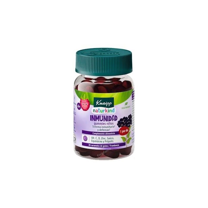 Kneipp Gummies Niños Inmunidad, 30 Caramelos Sabor Frambuesa