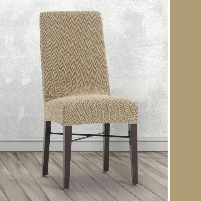 Funda para Silla Eysa JAZ Beige 50 x 60 x 50 cm 2 Unidades 6