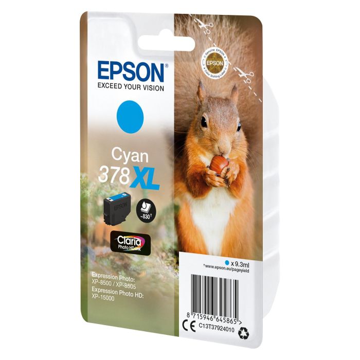 Epson 378XL Tinta Cian Claria Photo HD para XP-8500, XP-8505, XP-15000 1