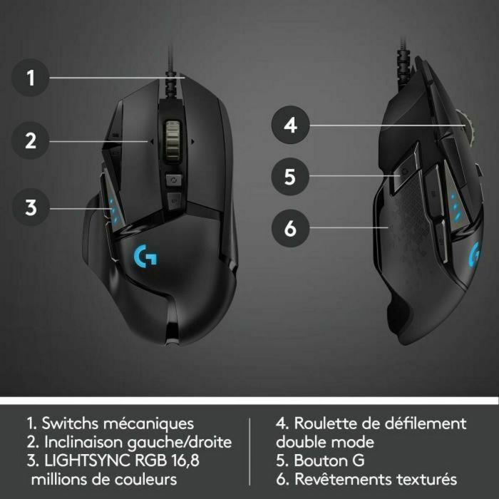 Ratón Logitech 910-005471 Negro 16000 dpi 25600 dpi 51 Ratón Logitech 910-005471 Negro 16000 dpi 25600 dpi 51