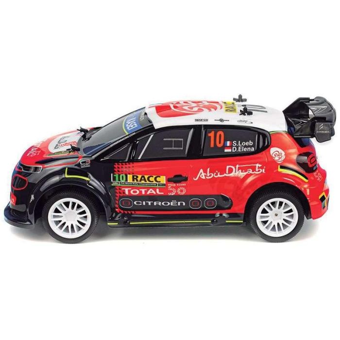 Coche radio control citroën c3 wrc 1:10, emisora 2,4ghz con bateria y cargador usb 42x13x20 cm 4