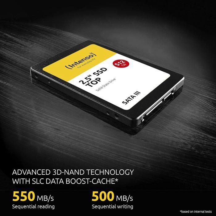 Intenso 3812470 SSD Interno Top Performance 2TB 2.5" SATA III, Velocidad Lectura 550 MB/s, Escritura 520 MB/s para PC/Portátil 2